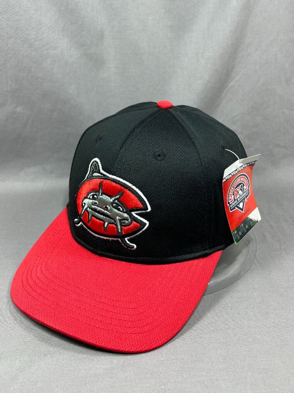 Carolina Mud Cats OC Sports MiLB Hat Strapback Black Red 2 Tone Adult Ball Cap